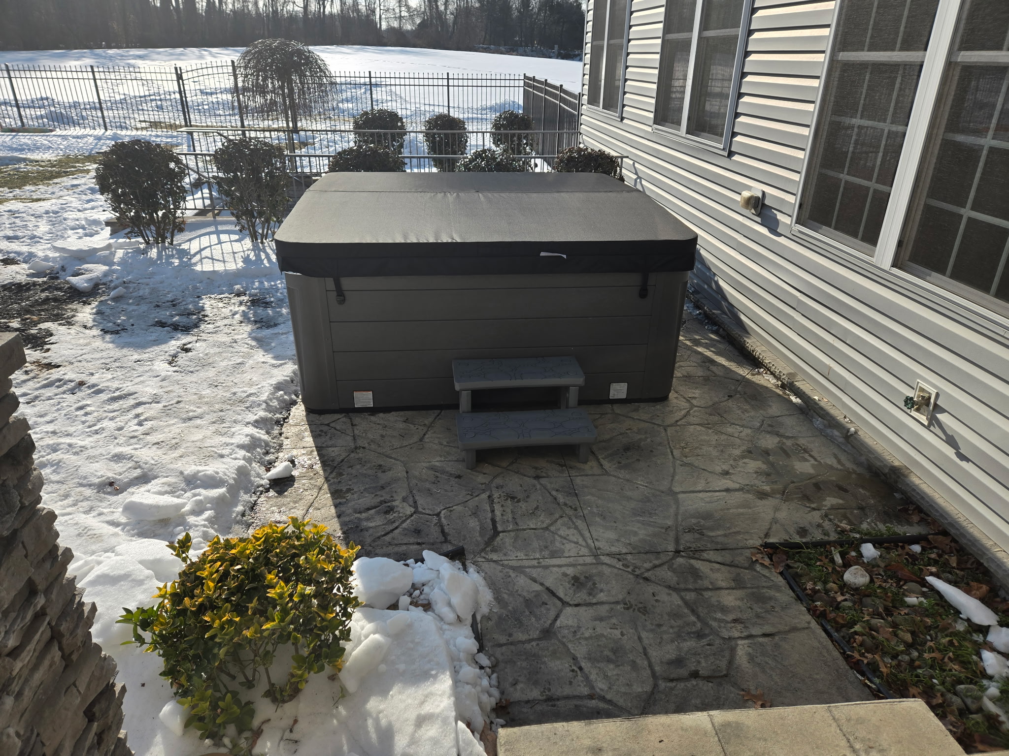 Hot tub installation by AquaPros