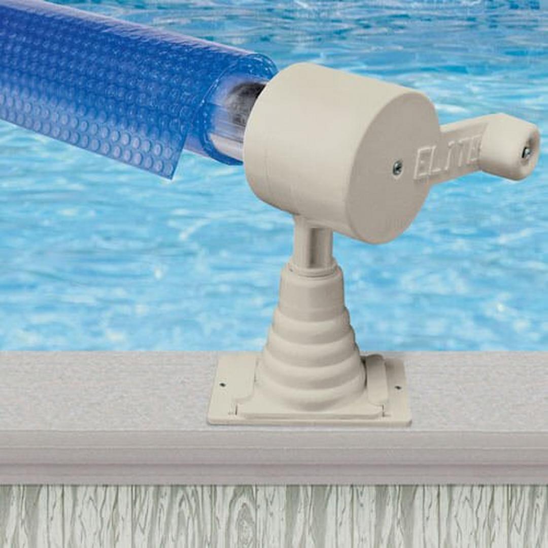 Solar pool cover and reel system installed by AquaPros in Southern Maryland