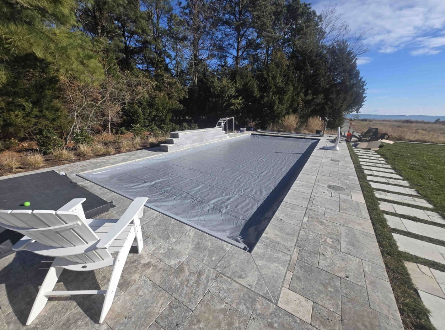 Automatic pool cover installation — completed project